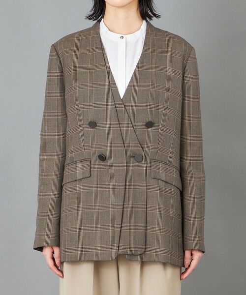 CAST: / キャスト コロン その他アウター | 【CAST COLON】フェイクレイヤードチェックジャケット | 詳細9