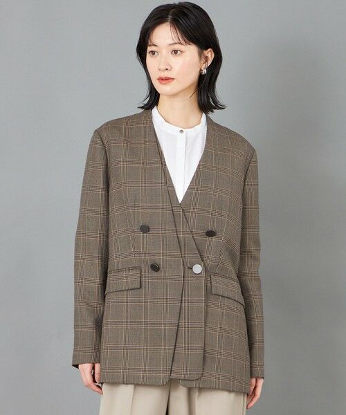 CAST: / キャスト コロン その他アウター | 【CAST COLON】フェイクレイヤードチェックジャケット | 詳細2