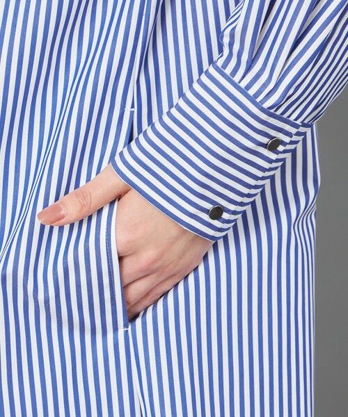 CAST: / キャスト コロン シャツ・ブラウス | 【CAST COLON】スタンドカラーストライプロングシャツ | 詳細8
