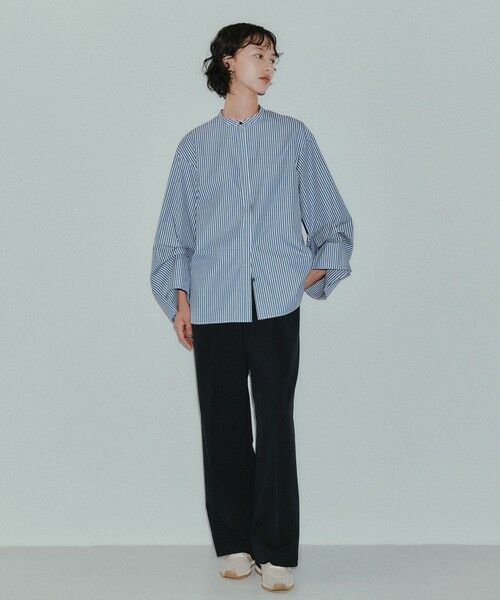 CAST: / キャスト コロン シャツ・ブラウス | 【CAST COLON】スリーブタックストライプブラウス | 詳細1
