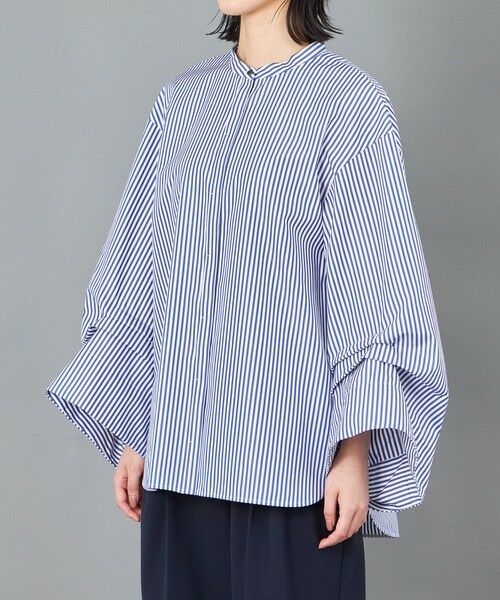CAST: / キャスト コロン シャツ・ブラウス | 【CAST COLON】スリーブタックストライプブラウス | 詳細4