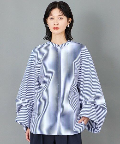 CAST: / キャスト コロン シャツ・ブラウス | 【CAST COLON】スリーブタックストライプブラウス | 詳細10