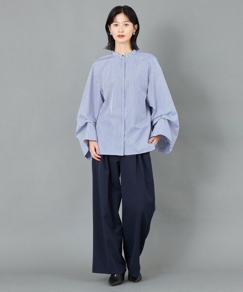 CAST: / キャスト コロン シャツ・ブラウス | 【CAST COLON】スリーブタックストライプブラウス | 詳細2