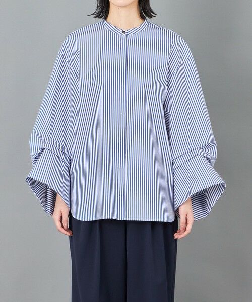 CAST: / キャスト コロン シャツ・ブラウス | 【CAST COLON】スリーブタックストライプブラウス | 詳細3