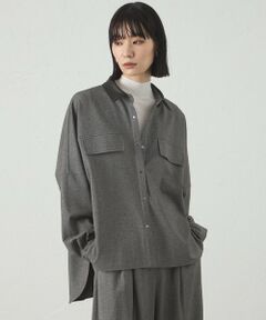 CAST: / キャスト コロン シャツ・ブラウス | 【セットアップ対応】オーバーサイズフラノブラウス