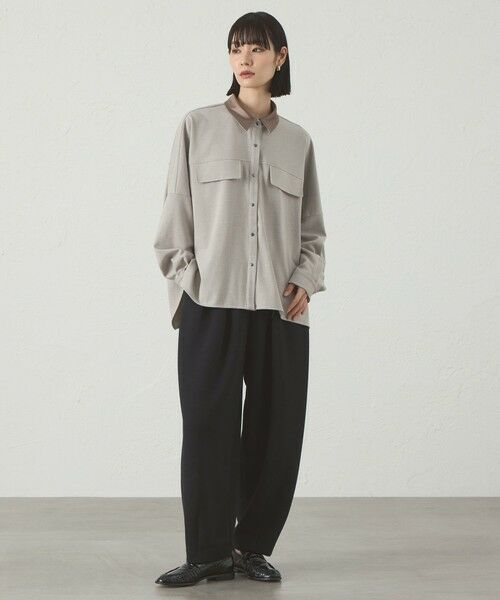 CAST: / キャスト コロン シャツ・ブラウス | 【セットアップ対応】オーバーサイズフラノブラウス | 詳細2