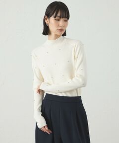 CAST: / キャスト コロン ニット・セーター | 【1枚で着映える】スタッズタートルニット