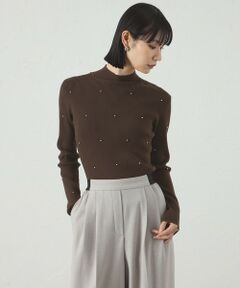 CAST: / キャスト コロン ニット・セーター | 【1枚で着映える】スタッズタートルニット