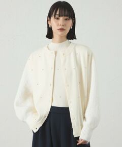 CAST: / キャスト コロン ニット・セーター | 【1枚で着映える】スタッズニットカーディガン