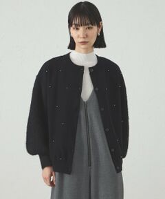 CAST: / キャスト コロン ニット・セーター | 【1枚で着映える】スタッズニットカーディガン