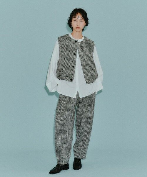 CAST: / キャスト コロン パンツ | 【CAST COLON】ツィードタックフォルムパンツ | 詳細1