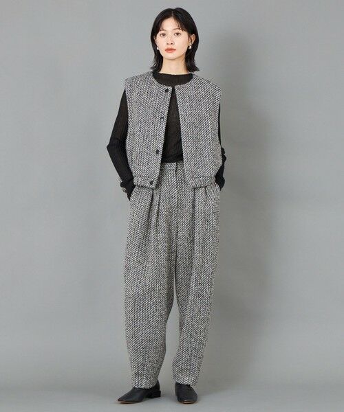 CAST: / キャスト コロン パンツ | 【CAST COLON】ツィードタックフォルムパンツ | 詳細4