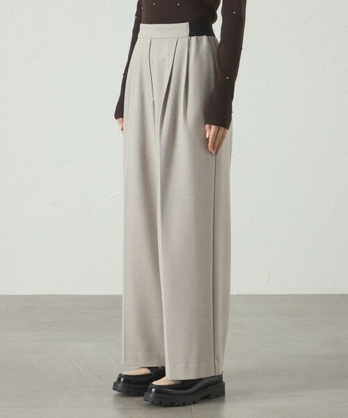 CAST: / キャスト コロン パンツ | 【セットアップ対応】ツータックフラノイージーパンツ | 詳細5