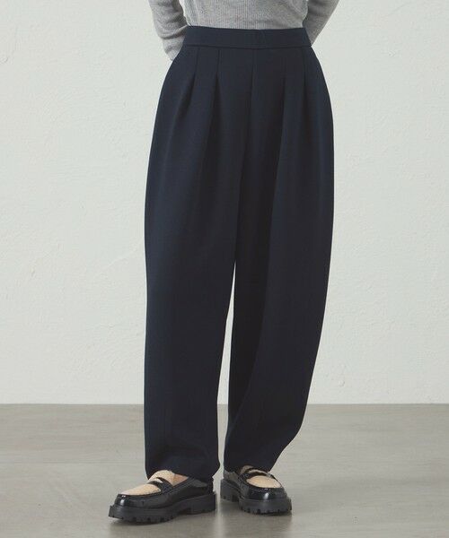 CAST: / キャスト コロン パンツ | 【イージーケア/着回し抜群】ポンチフォルムパンツ(ネイビー)
