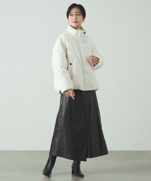 CAST: / キャスト コロン ロング・マキシ丈スカート | 【着回し抜群/イージーケア】フェイクレザースカート | 詳細1