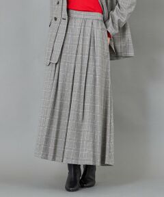 CAST: / キャスト コロン ロング・マキシ丈スカート | 【CAST COLON】タックギャザーチェックスカート
