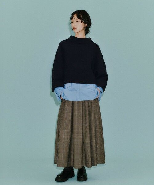 CAST: / キャスト コロン ロング・マキシ丈スカート | 【CAST COLON】タックギャザーチェックスカート | 詳細1