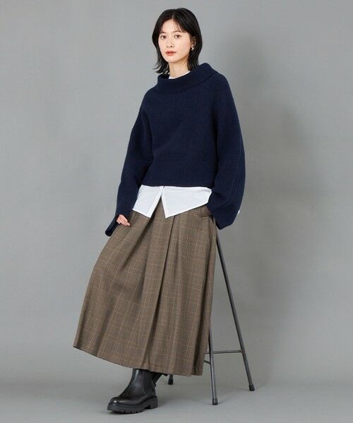CAST: / キャスト コロン ロング・マキシ丈スカート | 【CAST COLON】タックギャザーチェックスカート | 詳細5