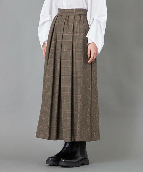 CAST: / キャスト コロン ロング・マキシ丈スカート | 【CAST COLON】タックギャザーチェックスカート | 詳細8