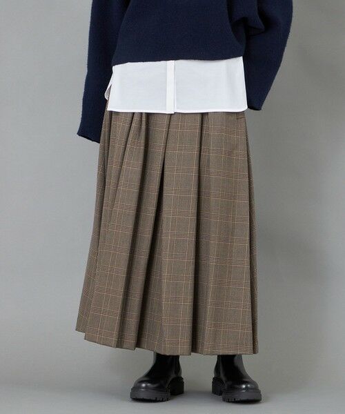 CAST: / キャスト コロン ロング・マキシ丈スカート | 【CAST COLON】タックギャザーチェックスカート | 詳細13