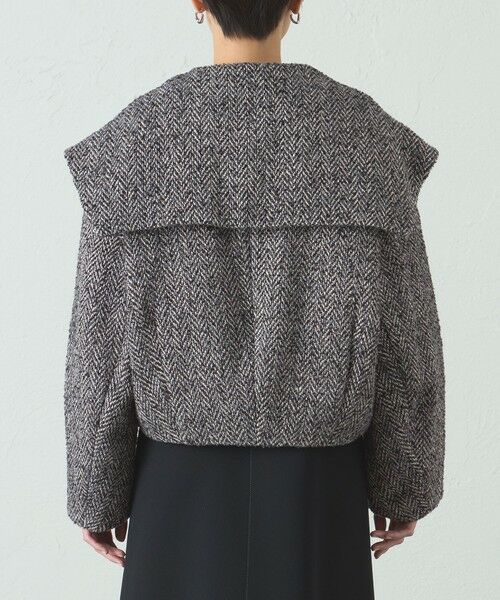 CAST: / キャスト コロン その他アウター | ヘリンボンツィードショールカラーコート | 詳細5