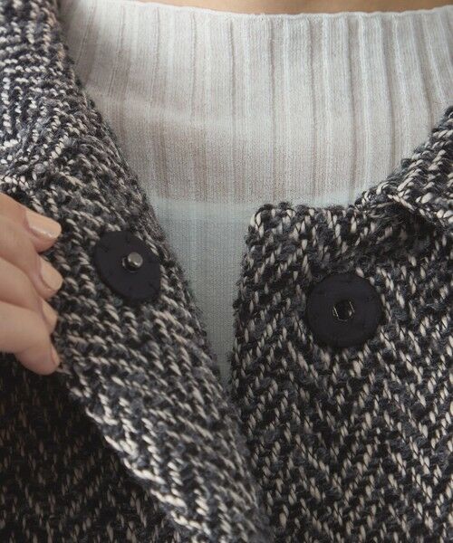 CAST: / キャスト コロン その他アウター | ヘリンボンツィードショールカラーコート | 詳細6