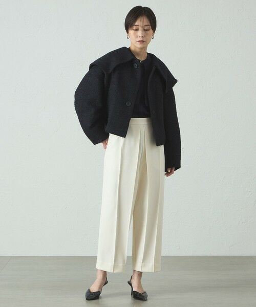 CAST: / キャスト コロン その他アウター | ヘリンボンツィードショールカラーコート | 詳細2