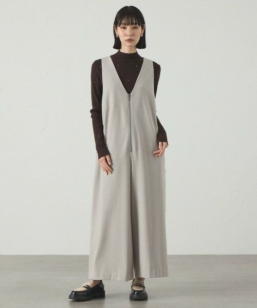 CAST: / キャスト コロン ロング・マキシ丈ワンピース | 【着回し抜群】フロントジップフォルムオールインワン | 詳細3