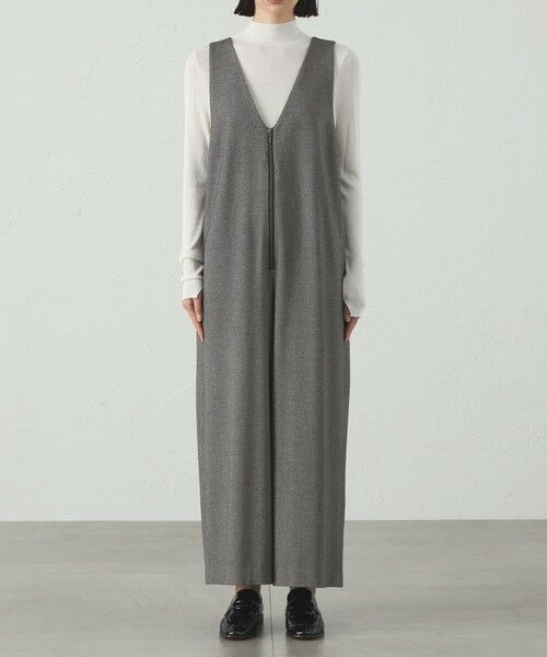 CAST: / キャスト コロン ロング・マキシ丈ワンピース | 【着回し抜群】フロントジップフォルムオールインワン | 詳細4