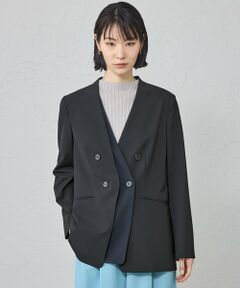 CAST: / キャスト コロン その他アウター | 【はっ水/UV対策/セットアップ対応】フェイクレイヤードバイカラージャケット