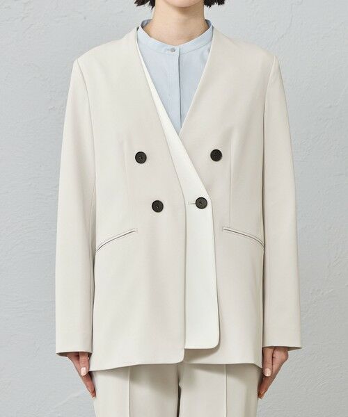 CAST: / キャスト コロン その他アウター | 【はっ水/UV対策/セットアップ対応】フェイクレイヤードバイカラージャケット | 詳細5