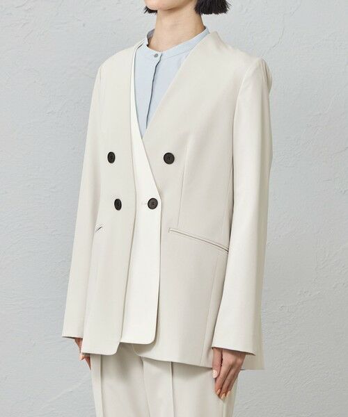 CAST: / キャスト コロン その他アウター | 【はっ水/UV対策/セットアップ対応】フェイクレイヤードバイカラージャケット | 詳細6