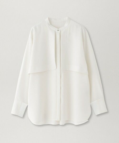 CAST: / キャスト コロン シャツ・ブラウス | 【着用しわ軽減/吸水速乾】ガンパッチブラウス（ホワイト）