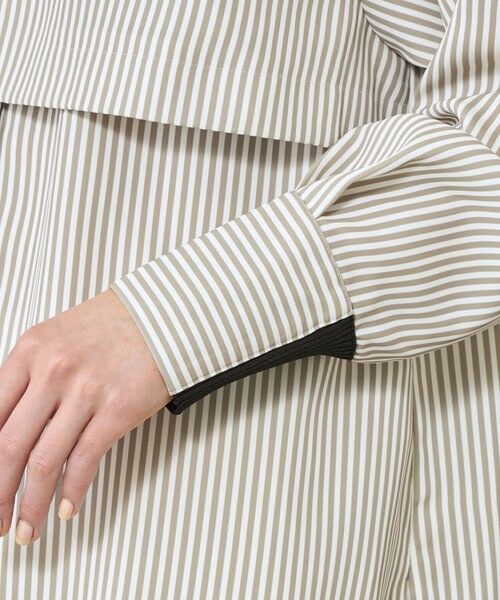 CAST: / キャスト コロン シャツ・ブラウス | 【着用しわ軽減/吸水速乾】ストライプガンパッチブラウス | 詳細8