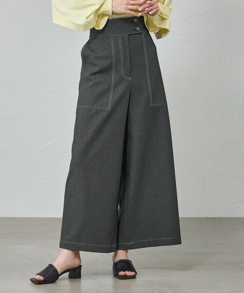 CAST: / キャスト コロン パンツ | 【機能性/着回し抜群】デニムライクパンツ（ブラック）