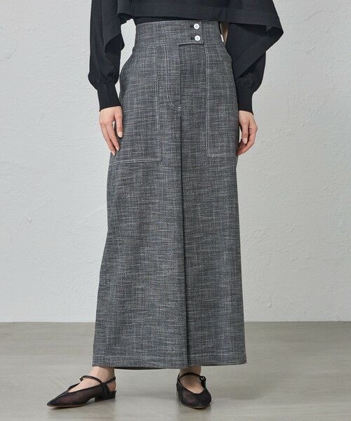 CAST: / キャスト コロン パンツ | 【美シルエット】スラブストレッチセミワイドパンツ（グレー4）