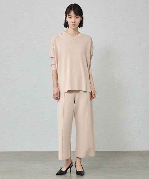 CAST: / キャスト コロン パンツ | 【着回し抜群/セットアップ対応】セミワイドニットパンツ | 詳細3