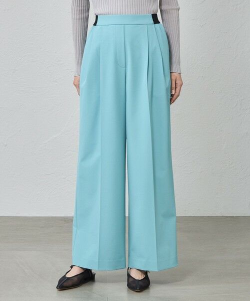 CAST: / キャスト コロン パンツ | 【はっ水/UV対策/セットアップ対応】ボディシェルツータックイージーパンツ（水色）