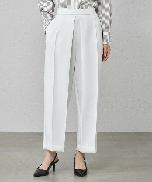 CAST: / キャスト コロン パンツ | 【接触冷感/UV対策/セットアップ対応】デザインタックダンボールパンツ（オフホワイト）