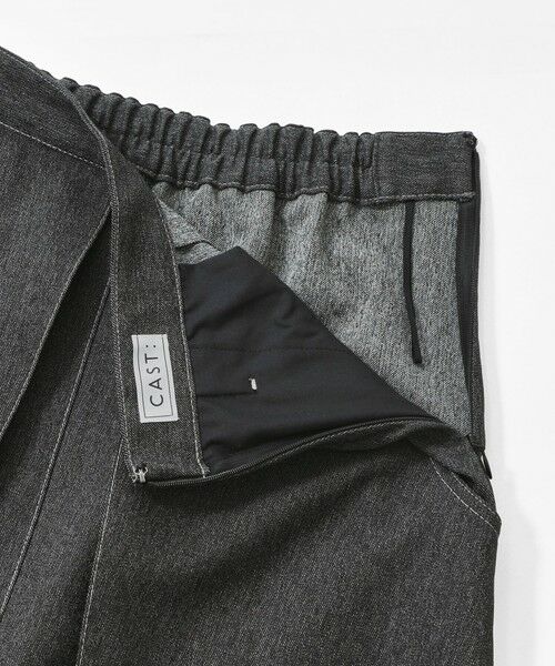 CAST: / キャスト コロン ロング・マキシ丈スカート | 【機能性/着回し抜群】タックデザインデニムライクスカート | 詳細10