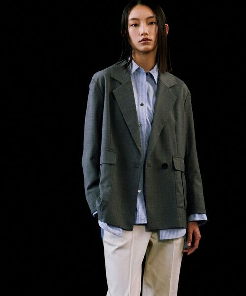 CAST: / キャスト コロン その他アウター | 【CAST COLON】ウールメッシュジャケット（グレー4）