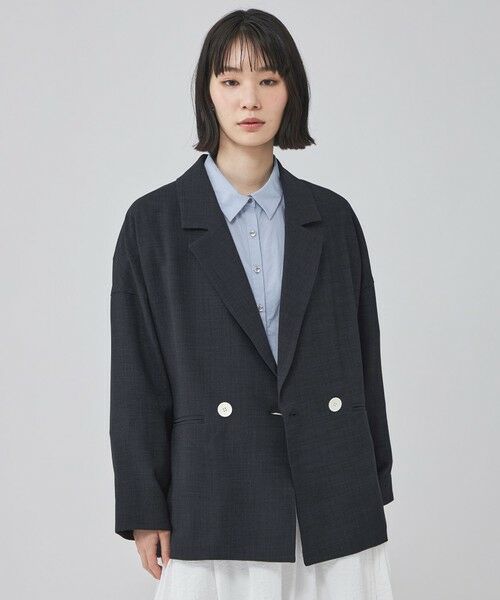 CAST: / キャスト コロン その他アウター | リネンライクジャケット（ネイビー）