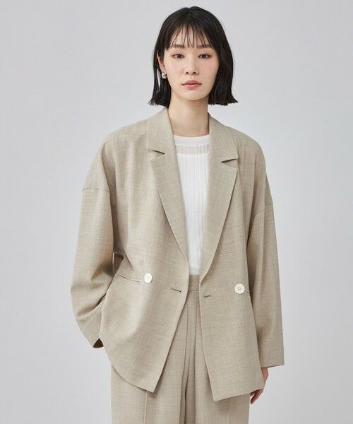 CAST: / キャスト コロン その他アウター | リネンライクジャケット（ベージュ）
