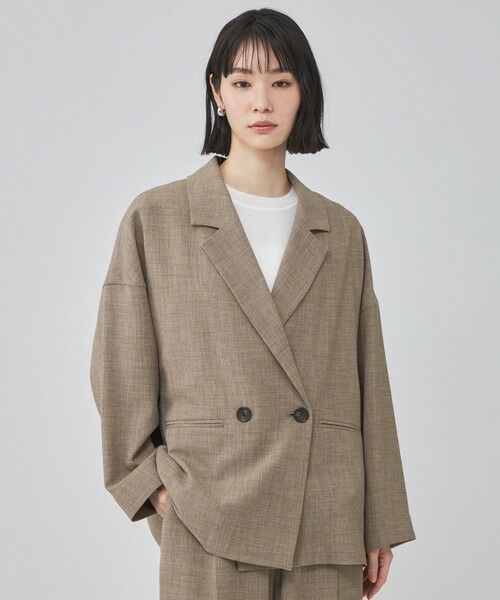 CAST: / キャスト コロン その他アウター | リネンライクジャケット（ブラウン7）
