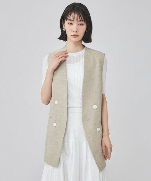 CAST: / キャスト コロン その他アウター | リネンライクジレ（ベージュ）