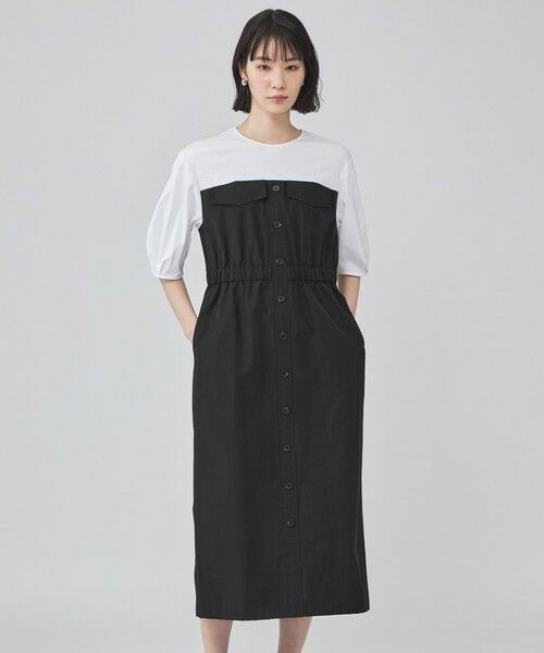 CAST: / キャスト コロン ロング・マキシ丈ワンピース | ビスチェコンビワンピース（ブラック）