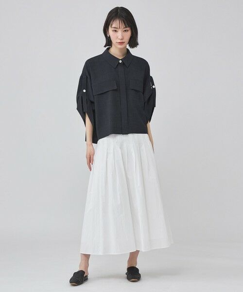 CAST: / キャスト コロン シャツ・ブラウス | リネンライクロールアップブラウス | 詳細3
