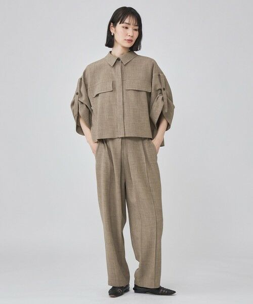 CAST: / キャスト コロン シャツ・ブラウス | リネンライクロールアップブラウス | 詳細6