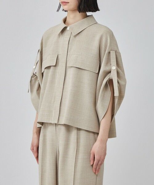 CAST: / キャスト コロン シャツ・ブラウス | リネンライクロールアップブラウス | 詳細8
