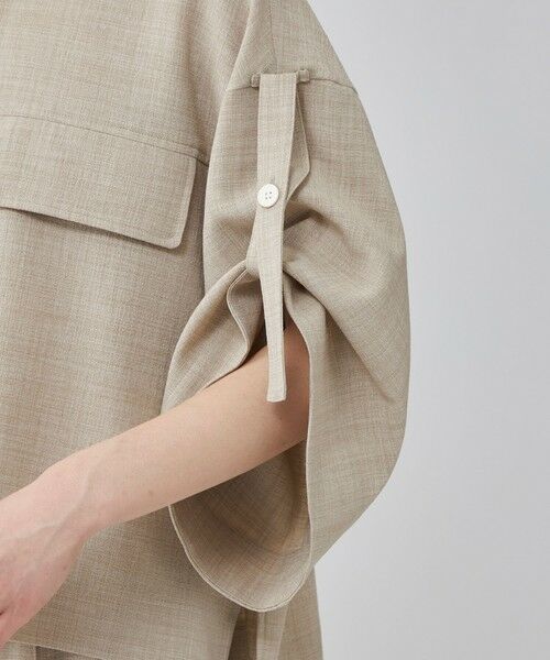 CAST: / キャスト コロン シャツ・ブラウス | リネンライクロールアップブラウス | 詳細10